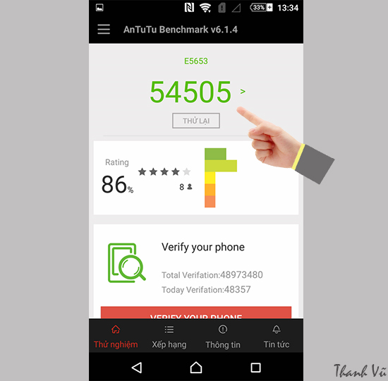 Huong dan test Antutu tren Sony Xperia M5 Single Sim 3